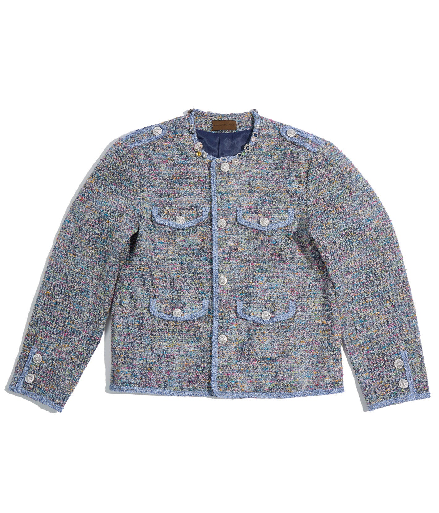 Bouclé Tweed Jacocoat ジャコット　kicuri 年末セール Bouclé Tweed Short Jacket Dark Gray – Birth Of Royal Child