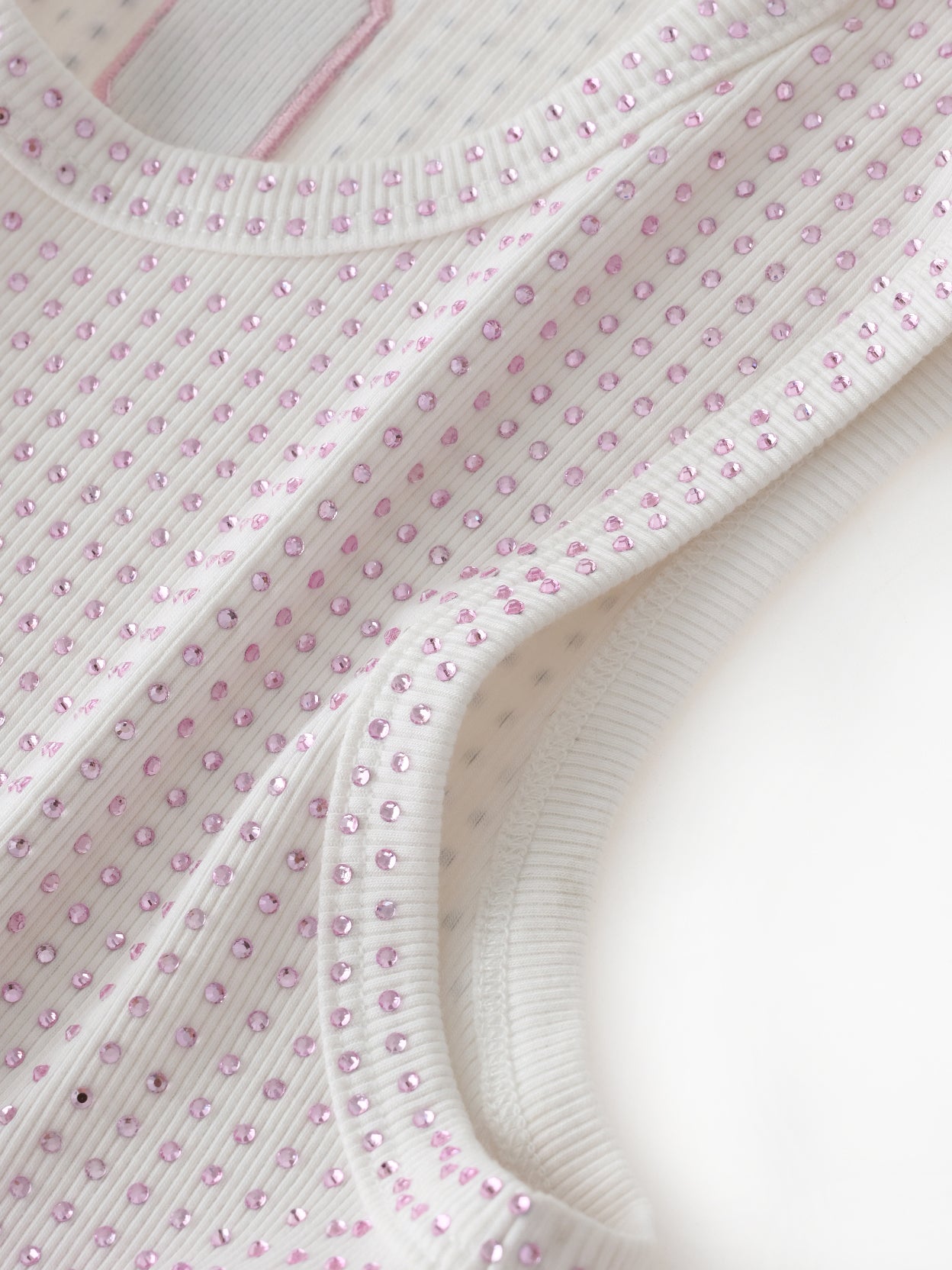 Cropped Stardust Pink Diamond Tank