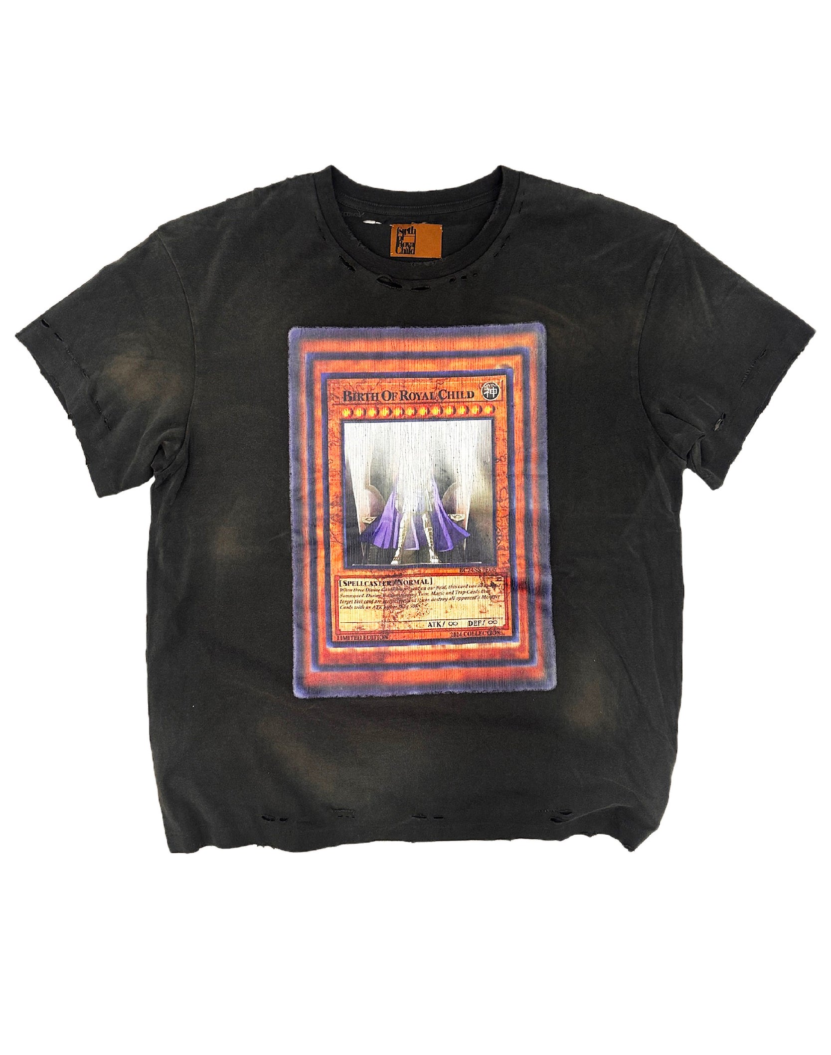 米NY発【HOMAGE TEES】Yu-Gi-Oh! Destroyed Vintage Tシャツ YU-Gi-Oh! Destroyed Vintage Tee – Birth Of Royal Child