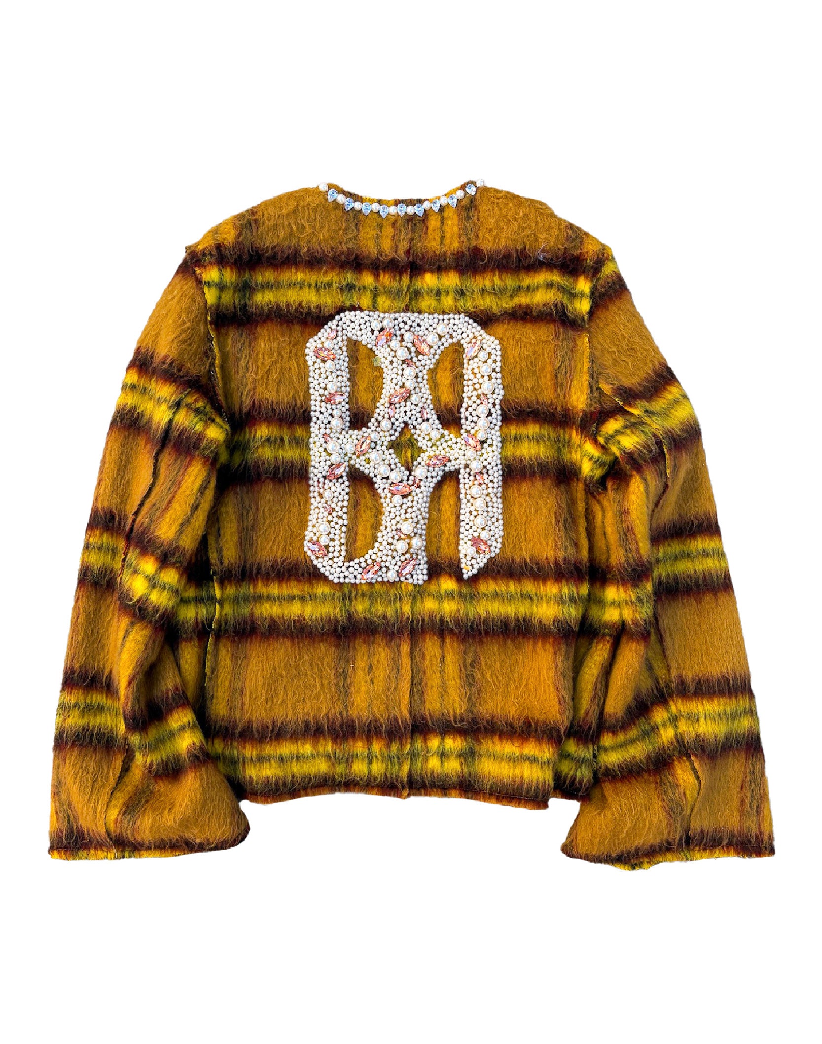 Rhinestone Pearl Mohair Jacket – Birth Of Royal Child Rhinestone Pearl Mohair Jacket – Birth Of Royal Child