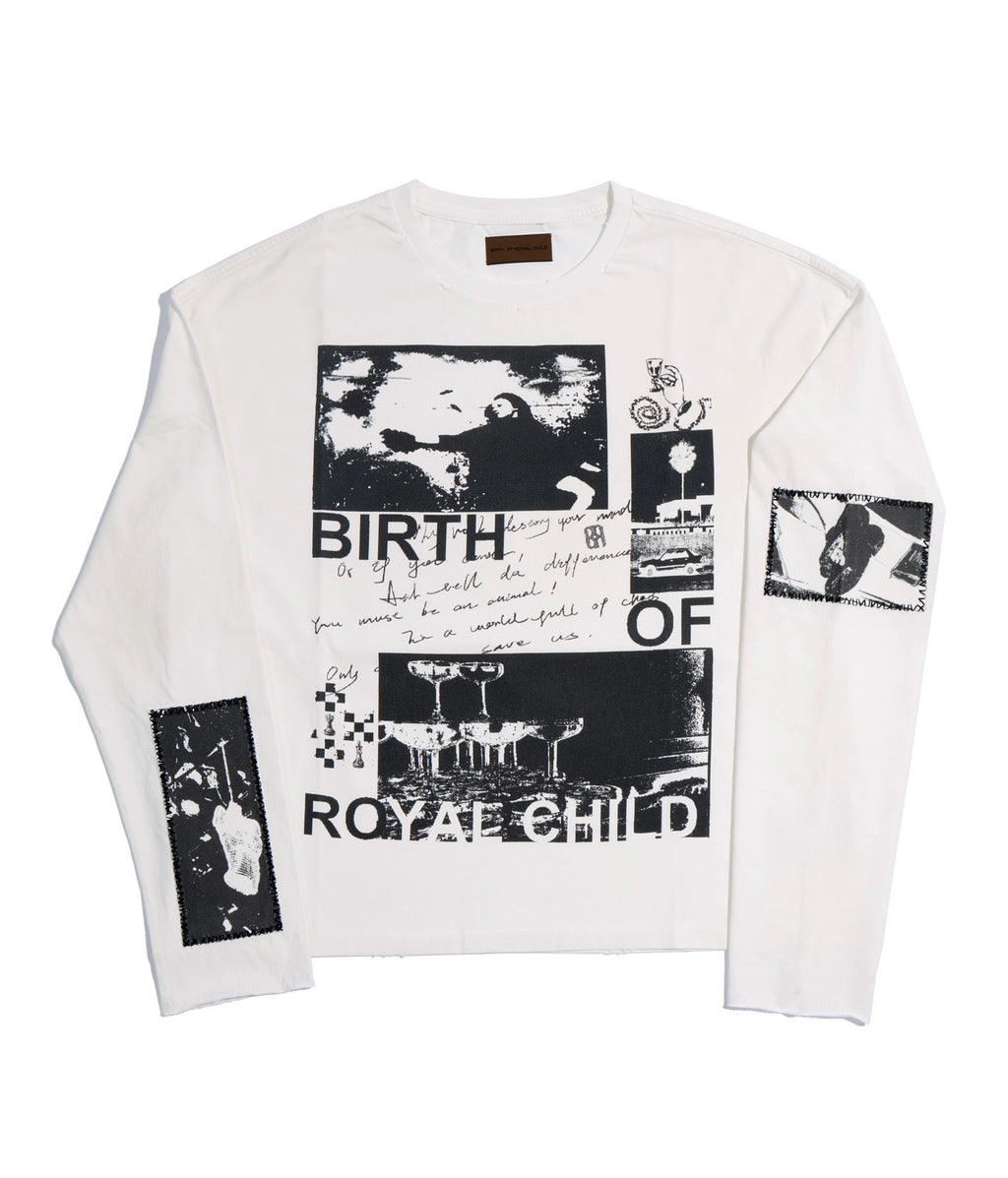 90s Hollywood Long Sleeve Tee WHT　