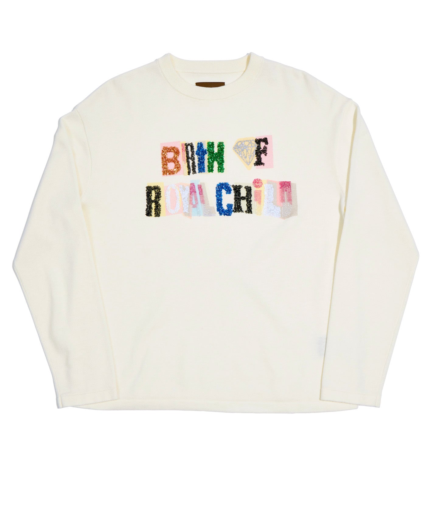 Sequin Logo Long-Sleeve Tee