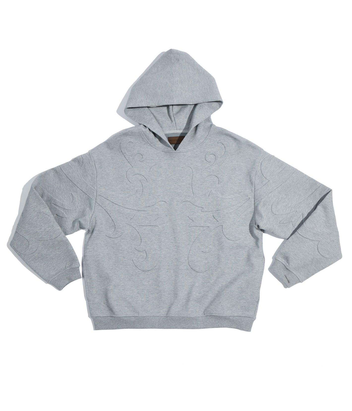 3D Flower Relief Hoodie GRY