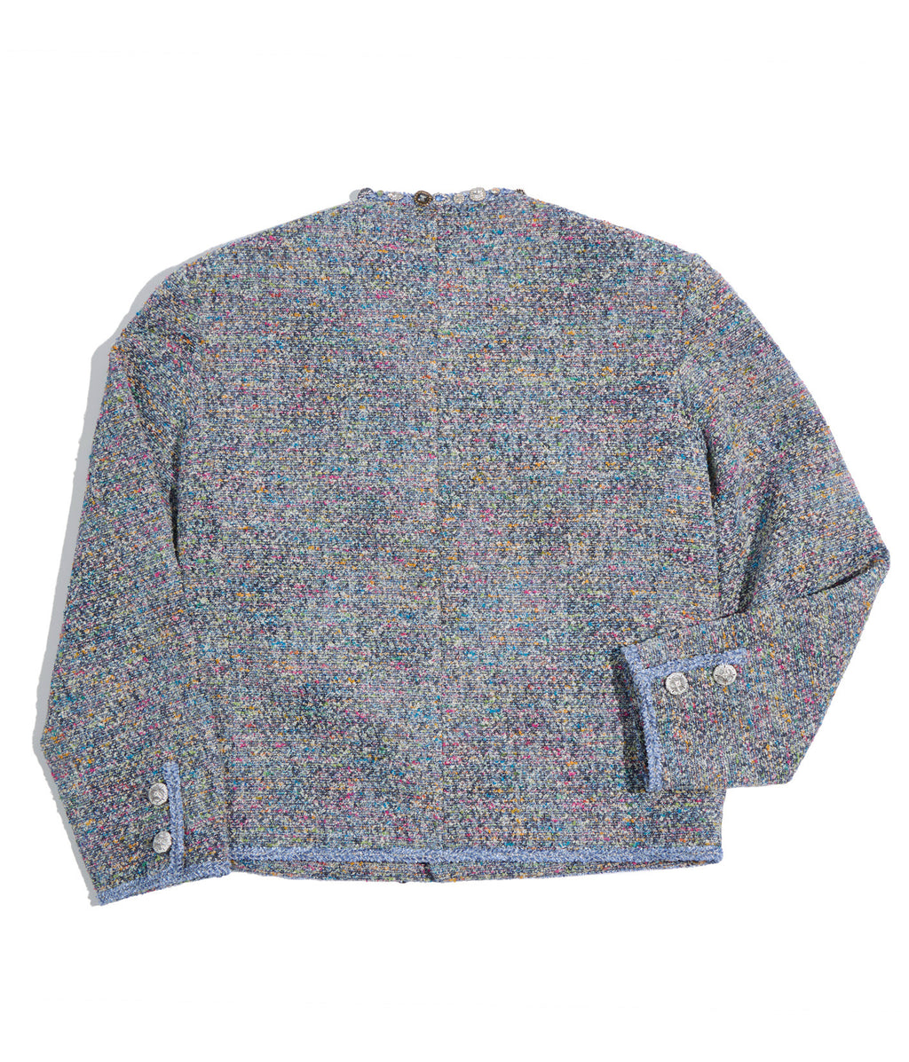 Bouclé Tweed Short Jacket Dark Gray