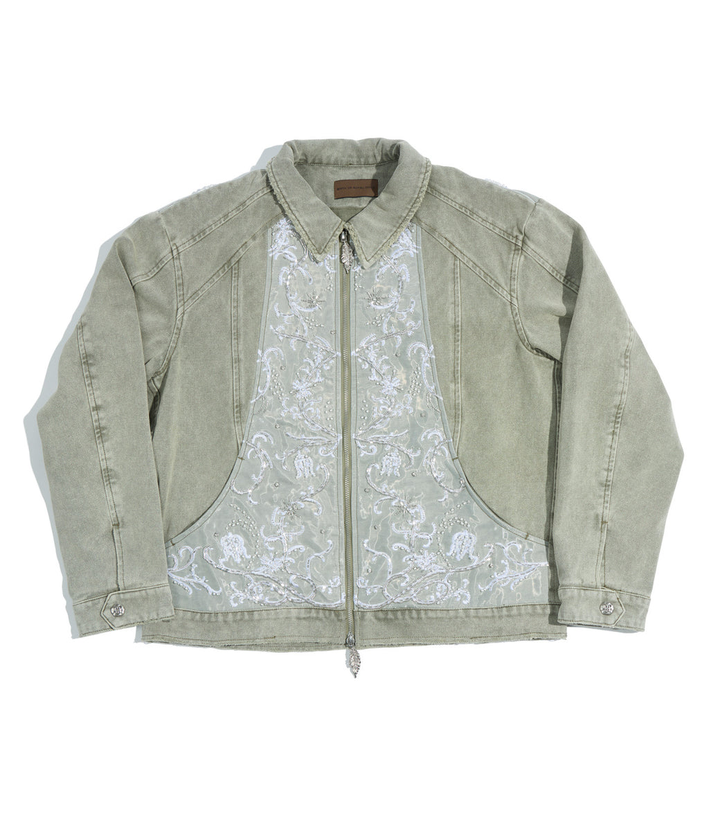 Beaded Embroidery Workwear Jacket