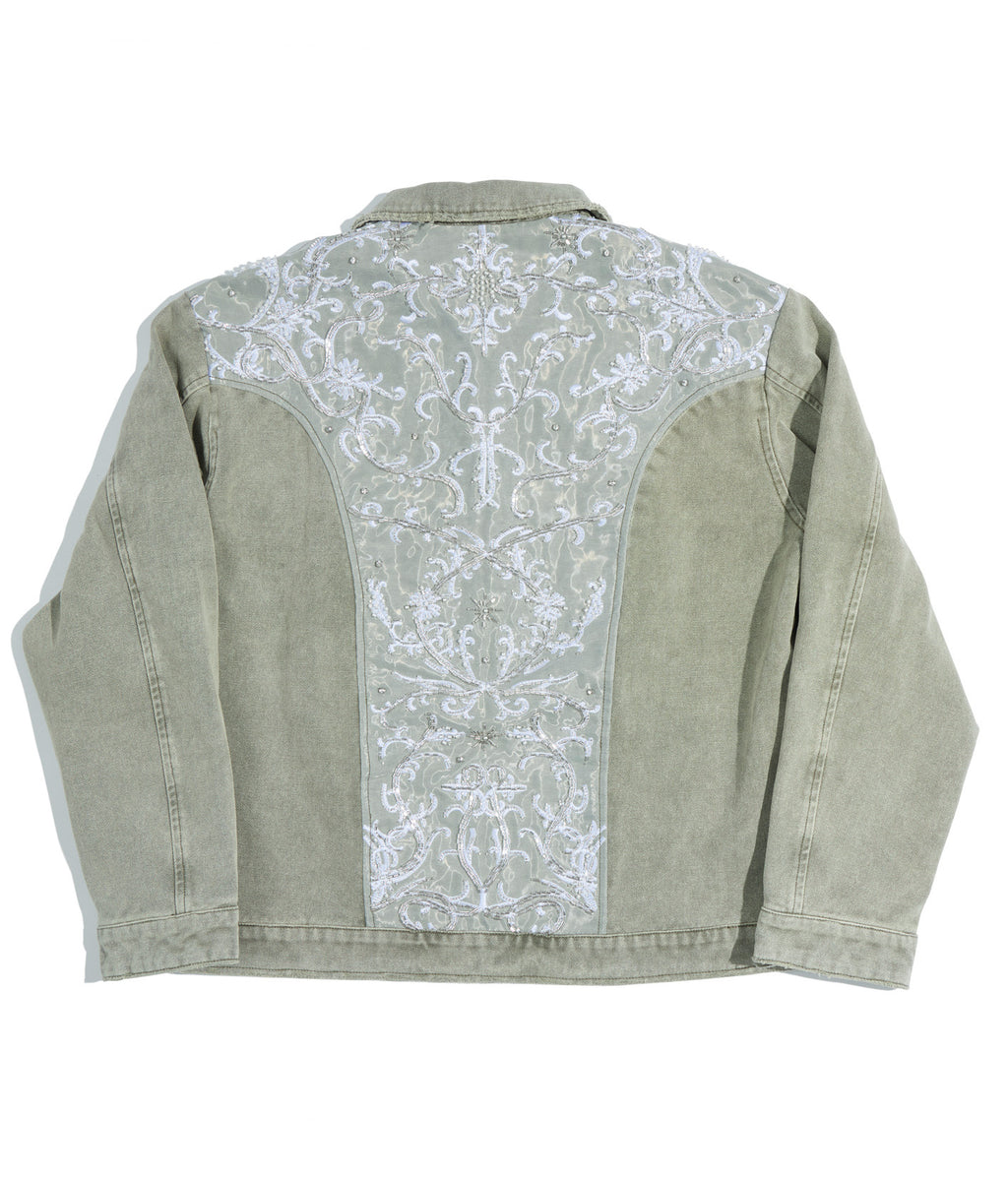Beaded Embroidery Workwear Jacket