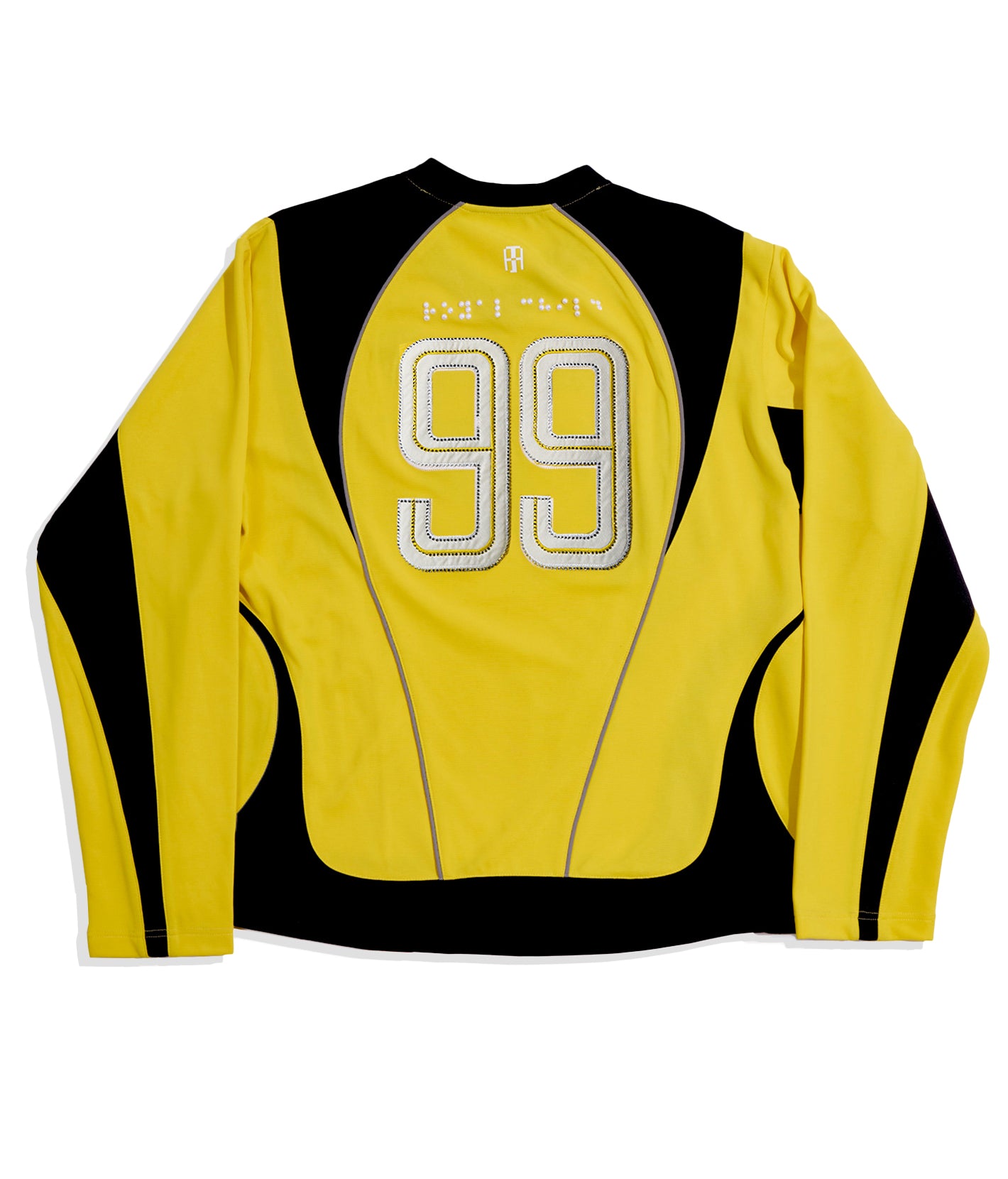 Crystal Braille Double-Collar Jersey Yellow