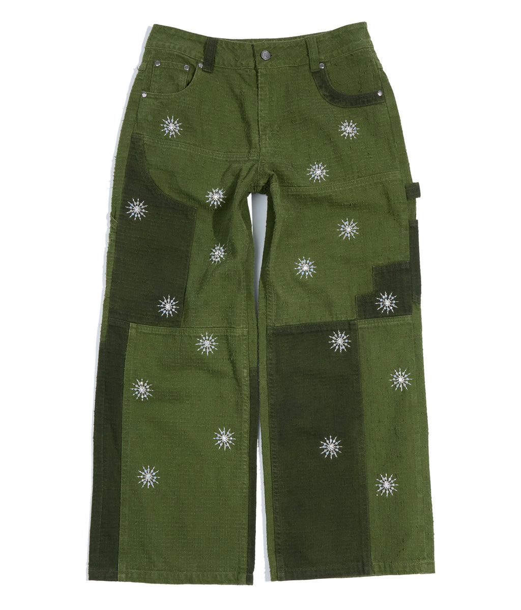 Beaded Patch Cargo Pants