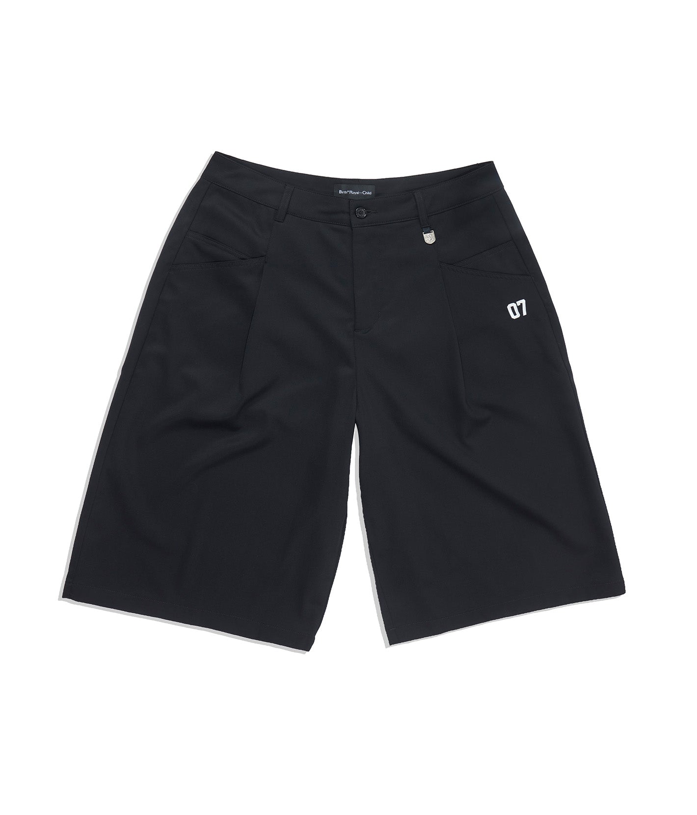 07 Pleated Baggy Shorts Black