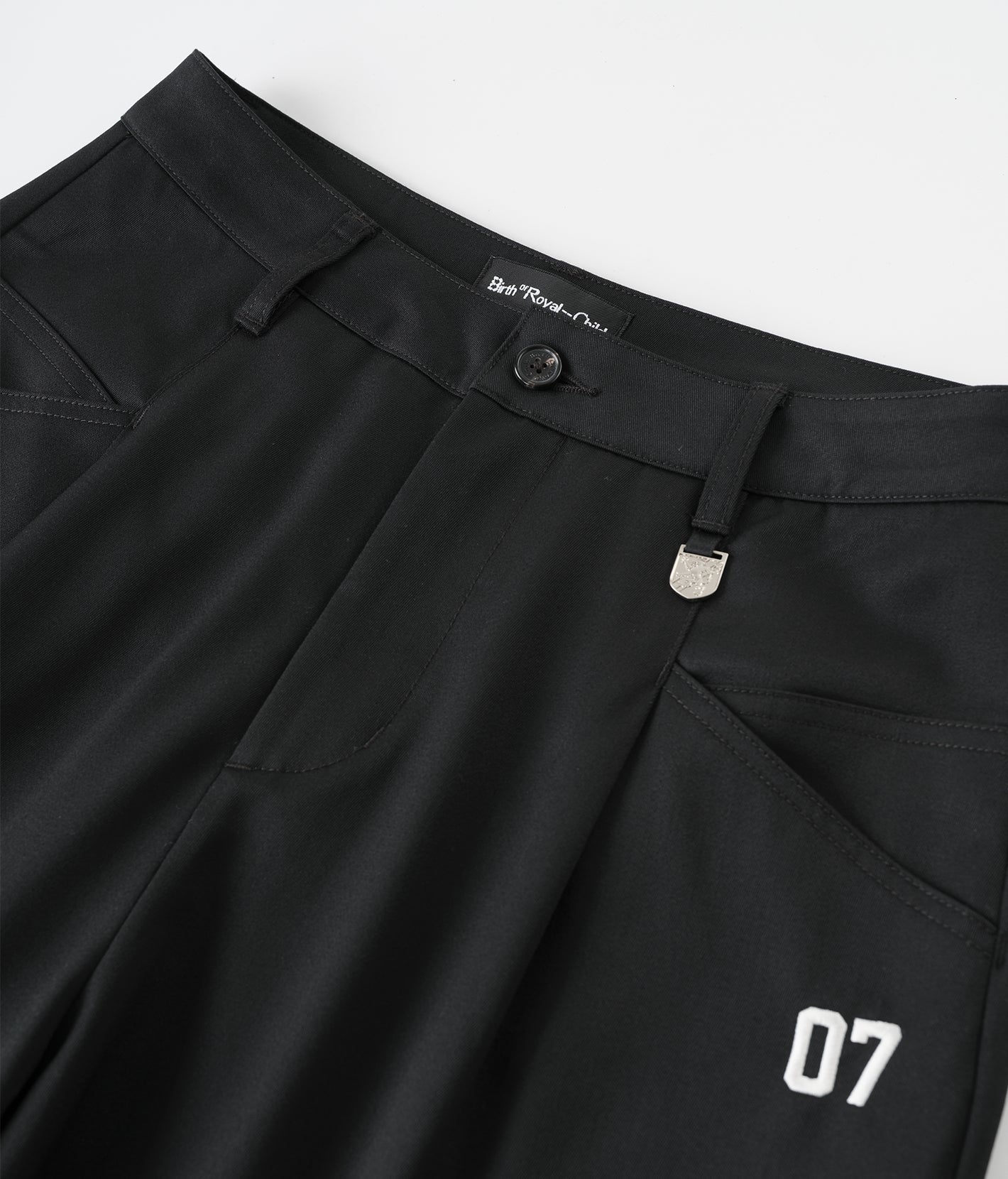 07 Pleated Baggy Shorts Black