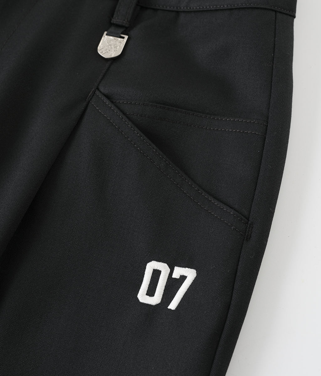07 Pleated Baggy Shorts Black