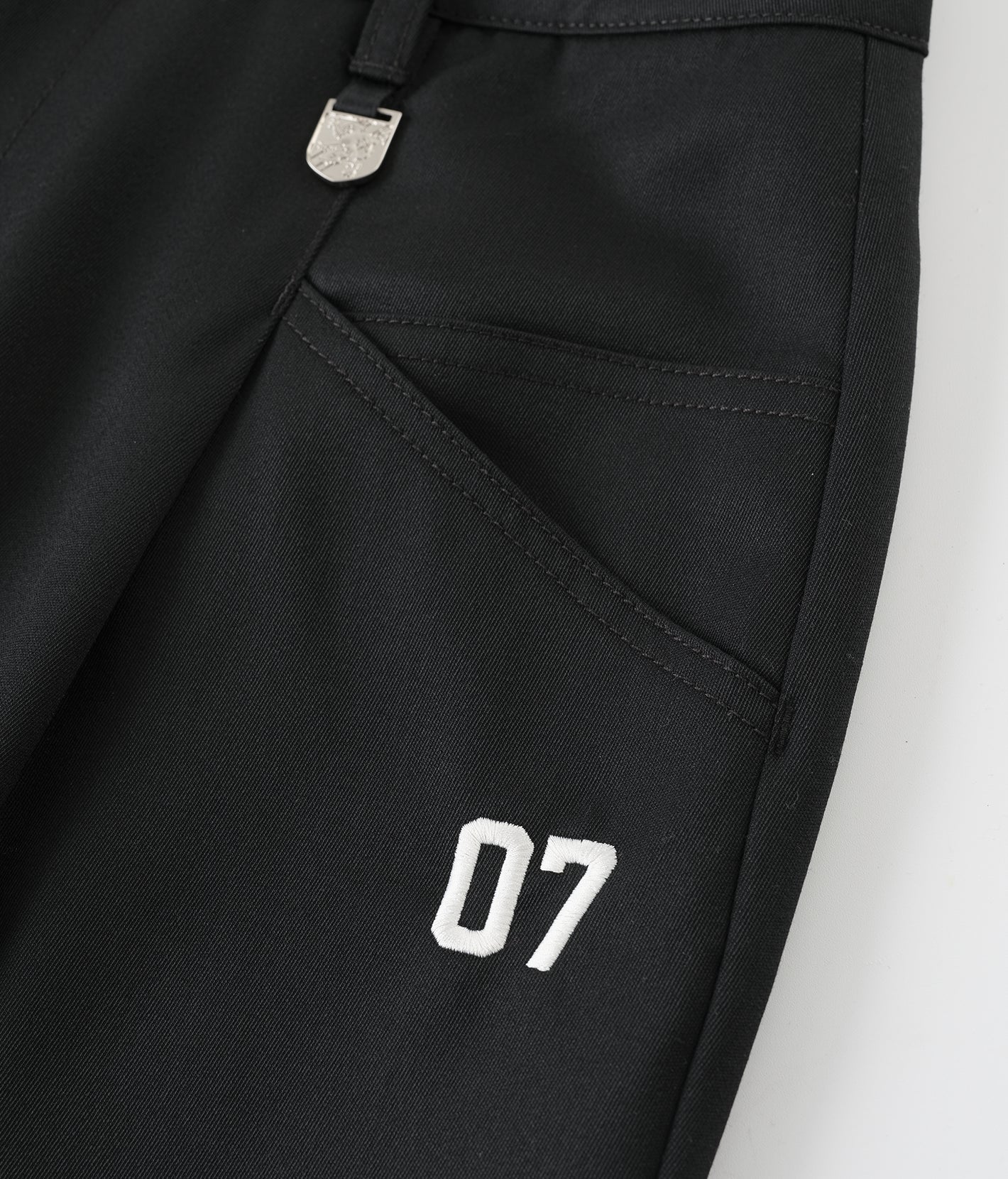 07 Pleated Baggy Shorts Black