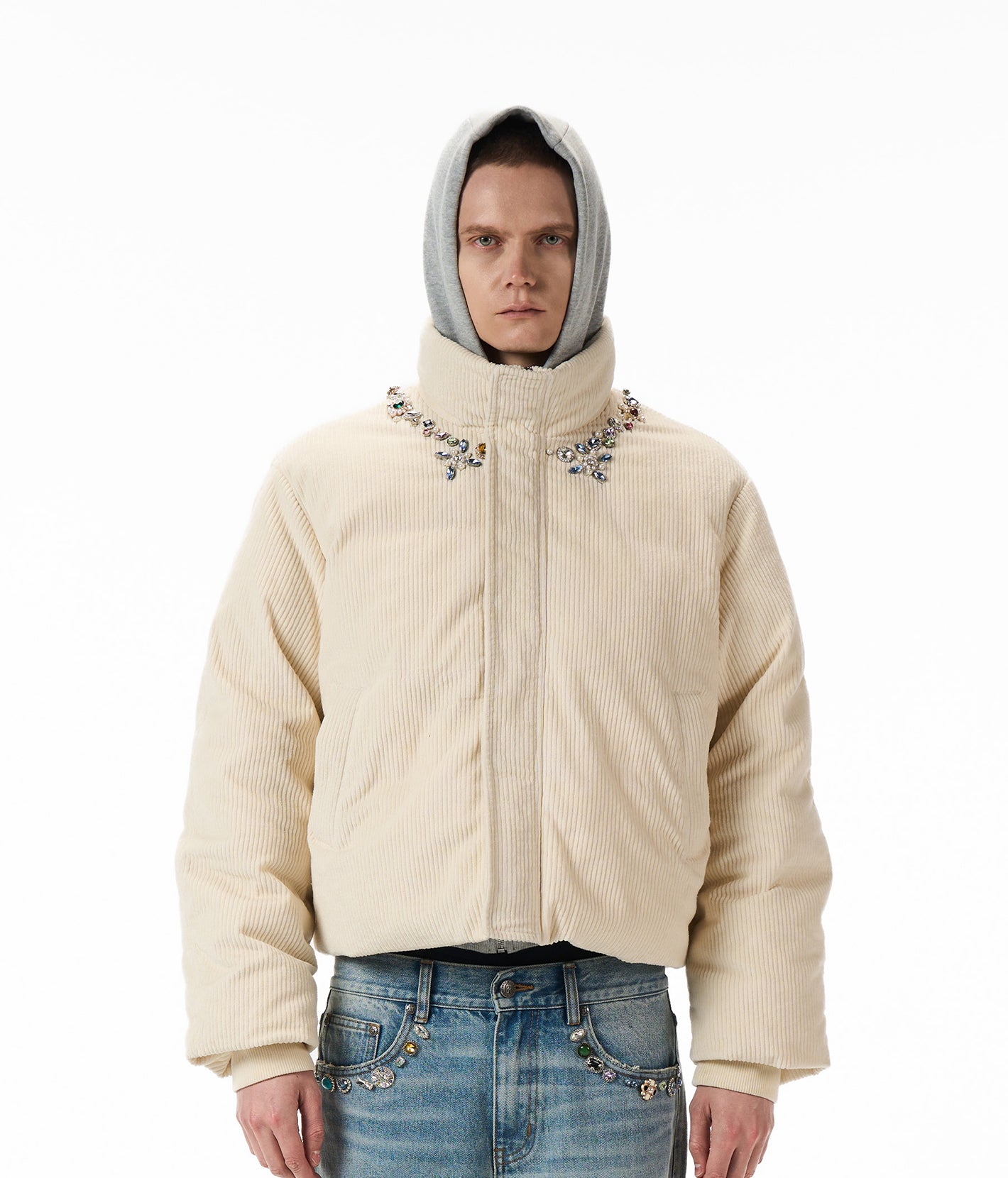 Future Relic Gemstone Corduroy Puffer