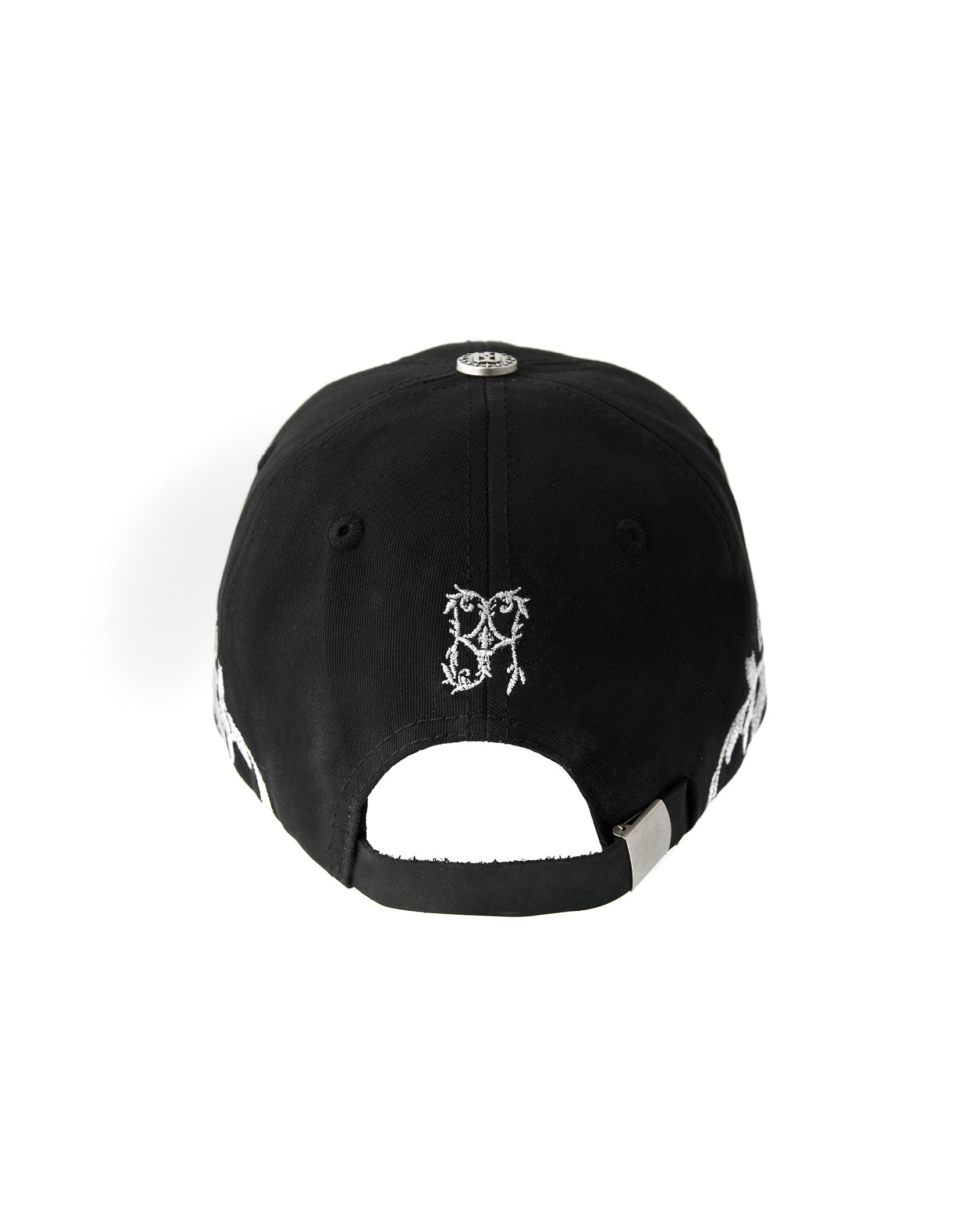 Double Lion Embroidered Baseball Cap-BLK