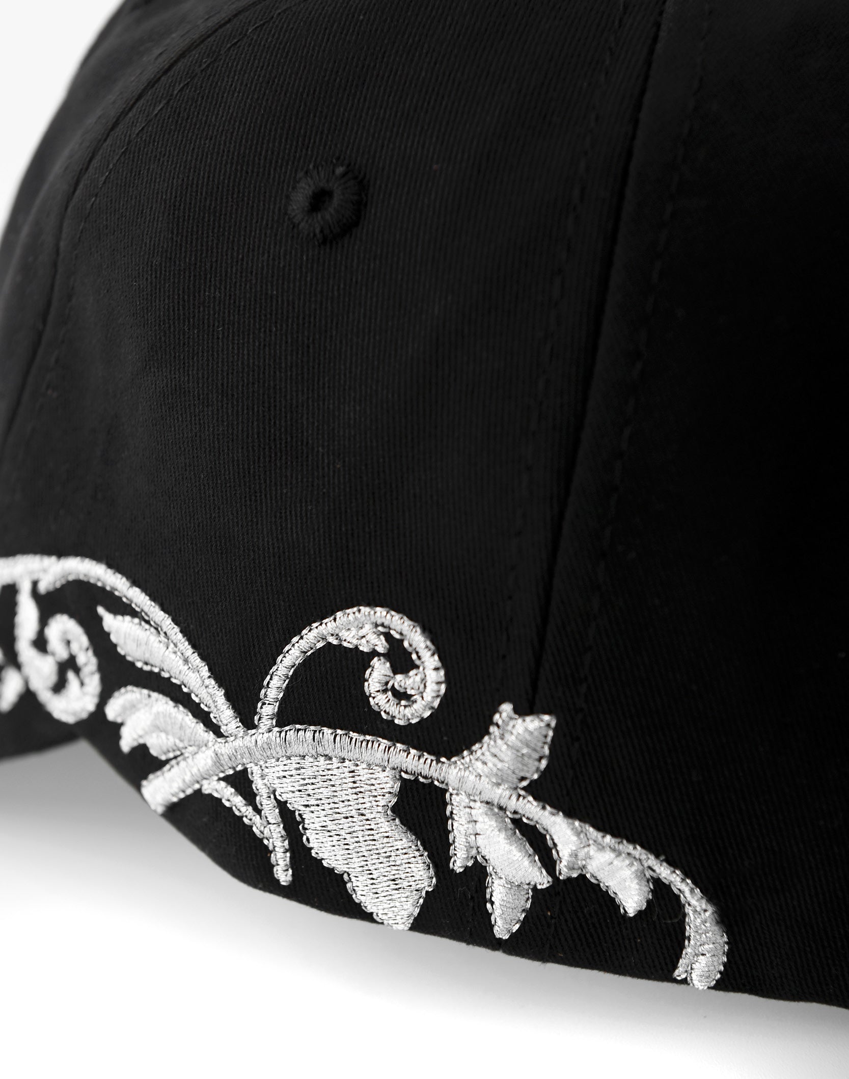 Double Lion Embroidered Baseball Cap-BLK