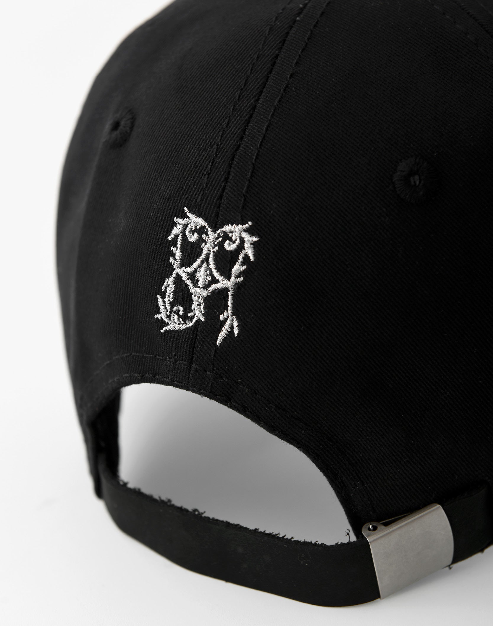 Double Lion Embroidered Baseball Cap-BLK