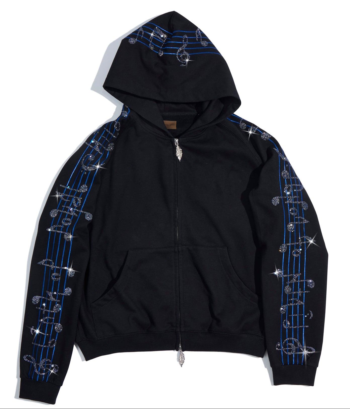 Crystal Notes Raglan Hoodie Black