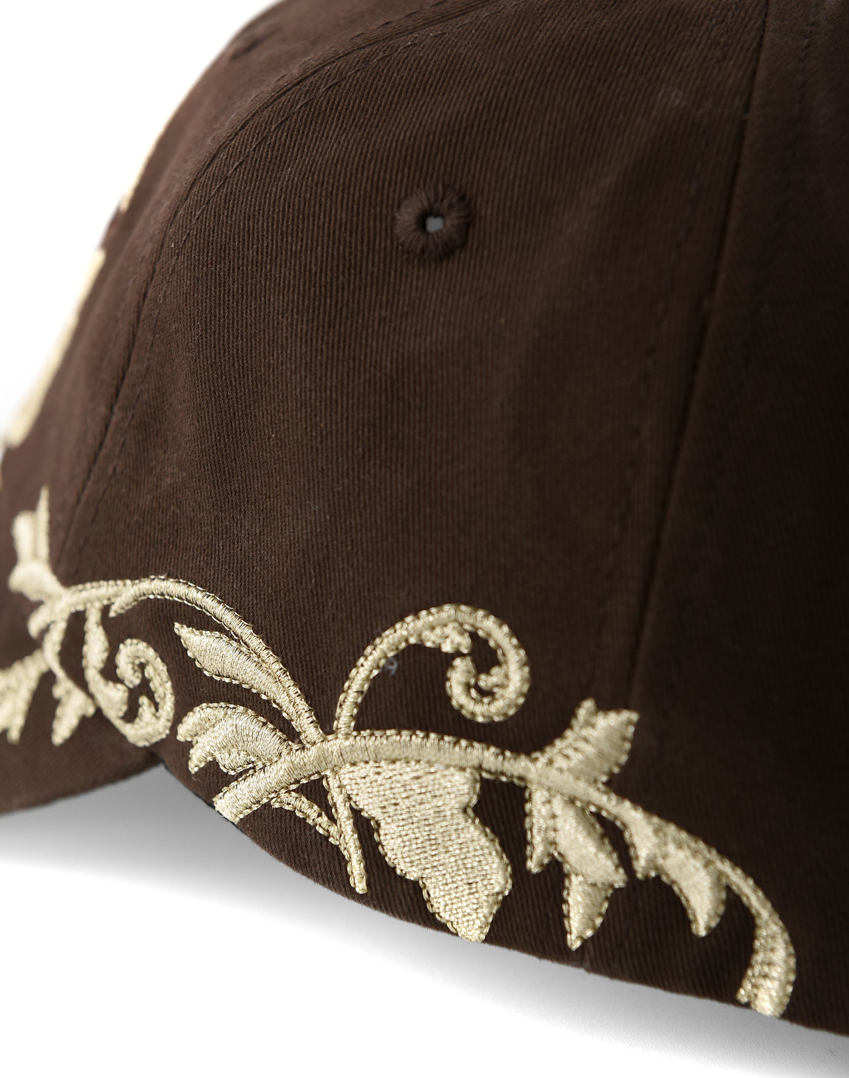 Double Lion Embroidered Baseball Cap-BRN