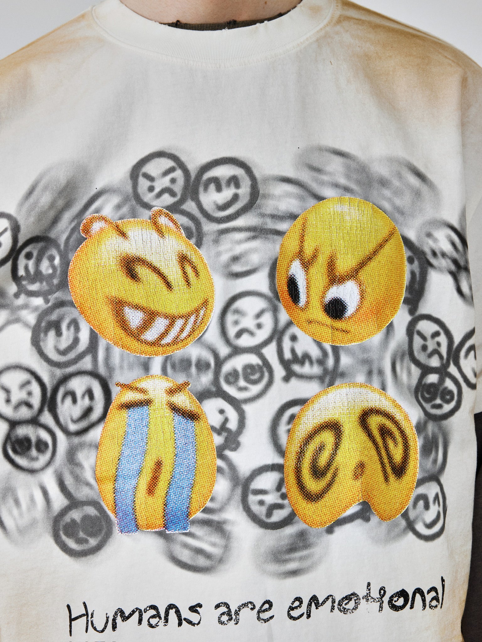 Dirty-Washed emoji Tee