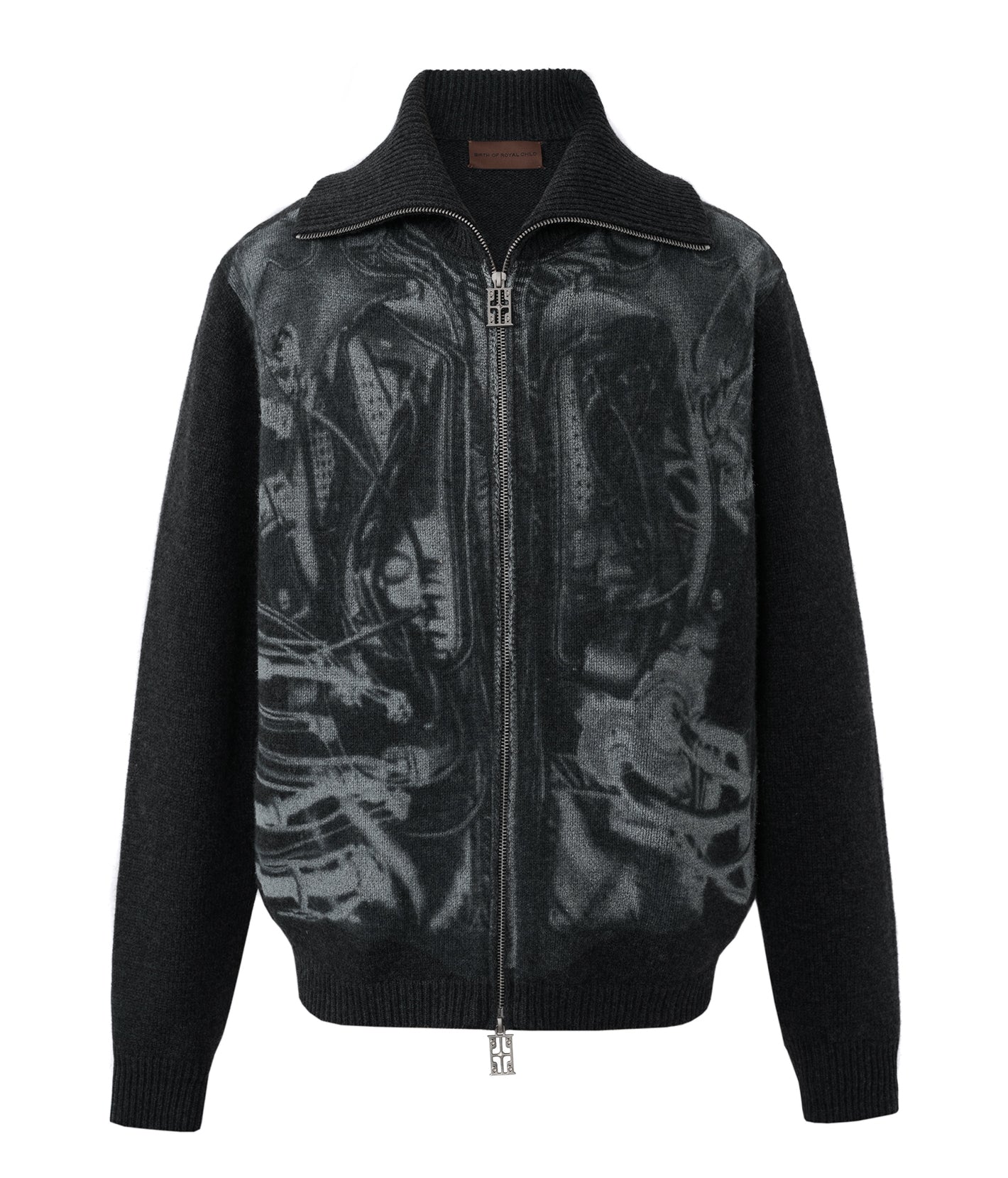 Millennium Mecha Ink Wool Zip Sweater