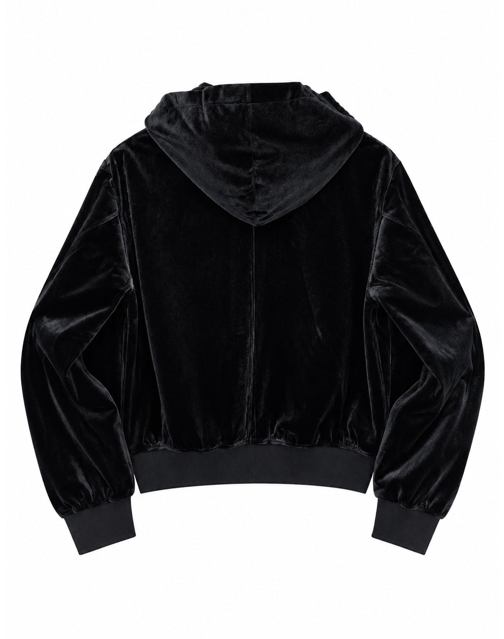 Shooting Star Velour Hoodie Black