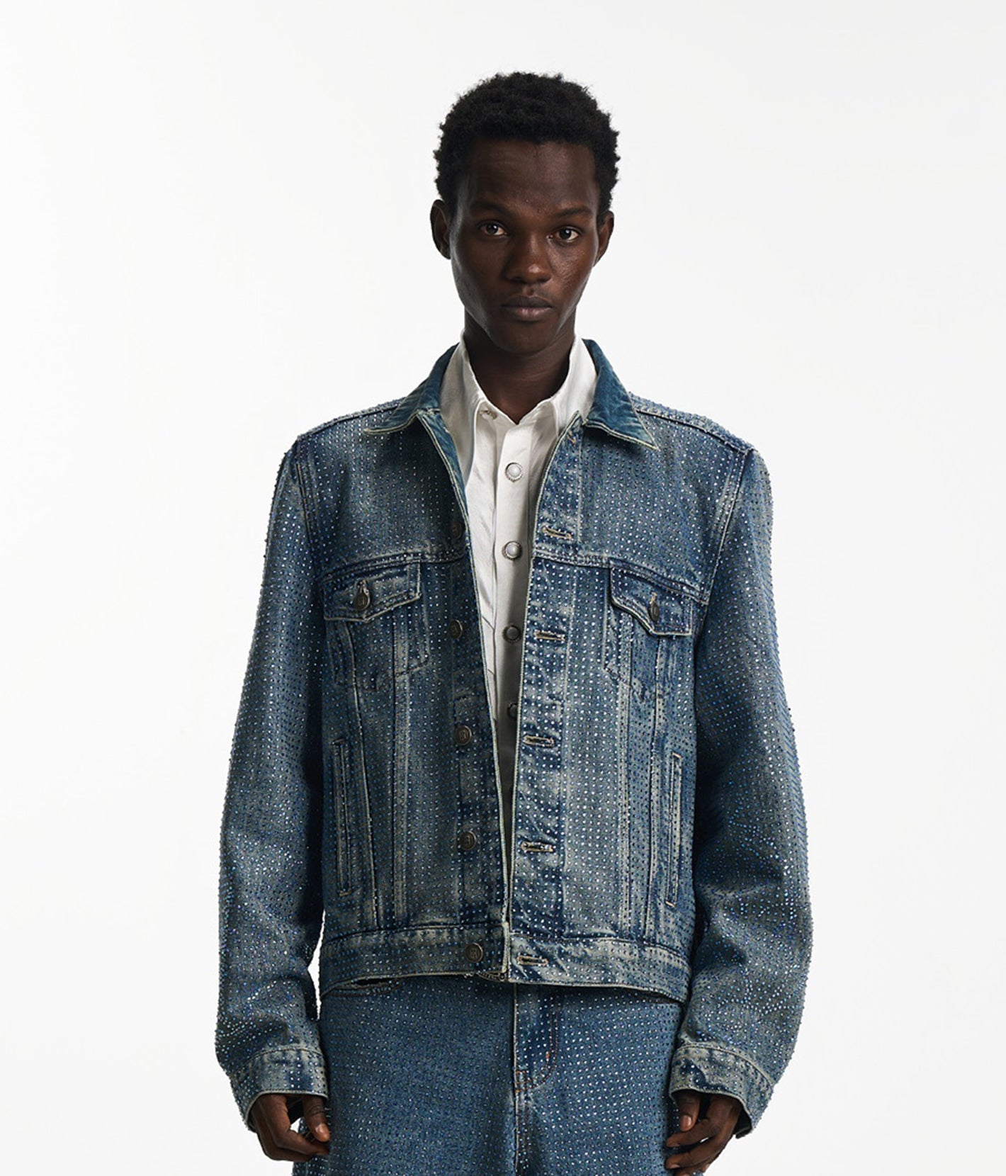20k Diamond Vine Denim Jacket in BLU