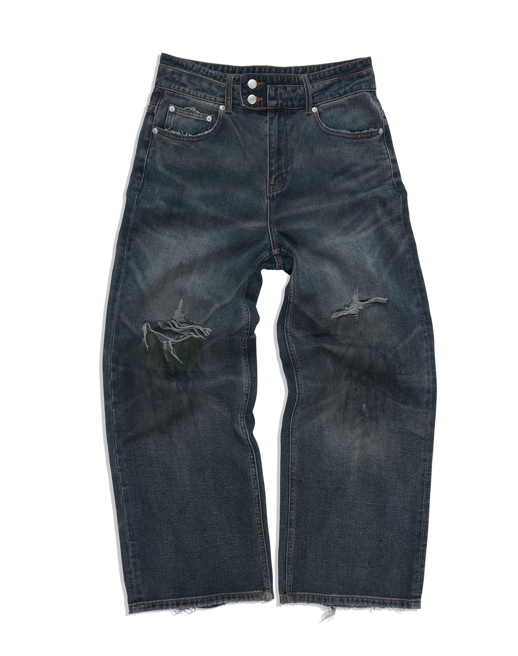 Knee Slide Distressed Jeans