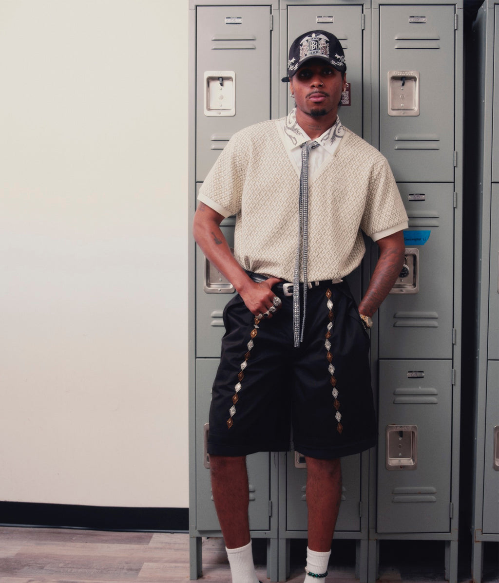 Gemstone Shorts Black