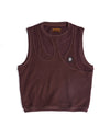 Fluid Layered Knit Tank Brown