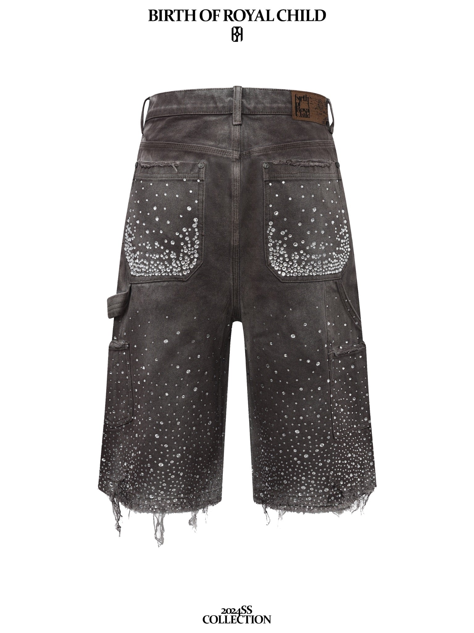 Redial 20k Diamond Jorts in Washed Brown