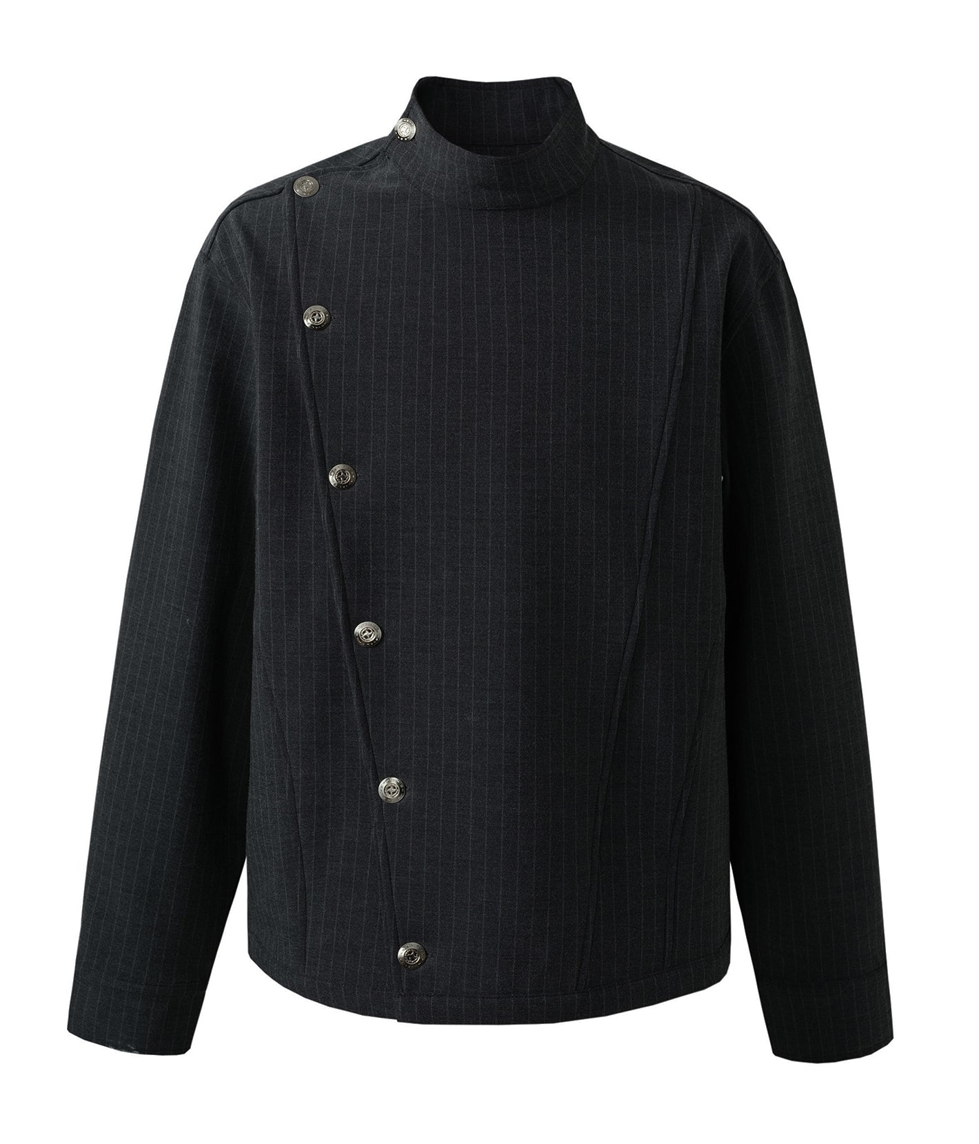 Fencer Pinstripe Asymmetric Shirt