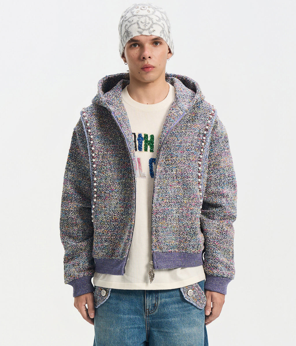 Pearl Tweed Hoodie Jacket