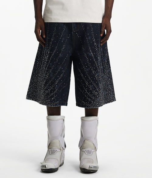 20K Starlight Diamond Shorts Blue