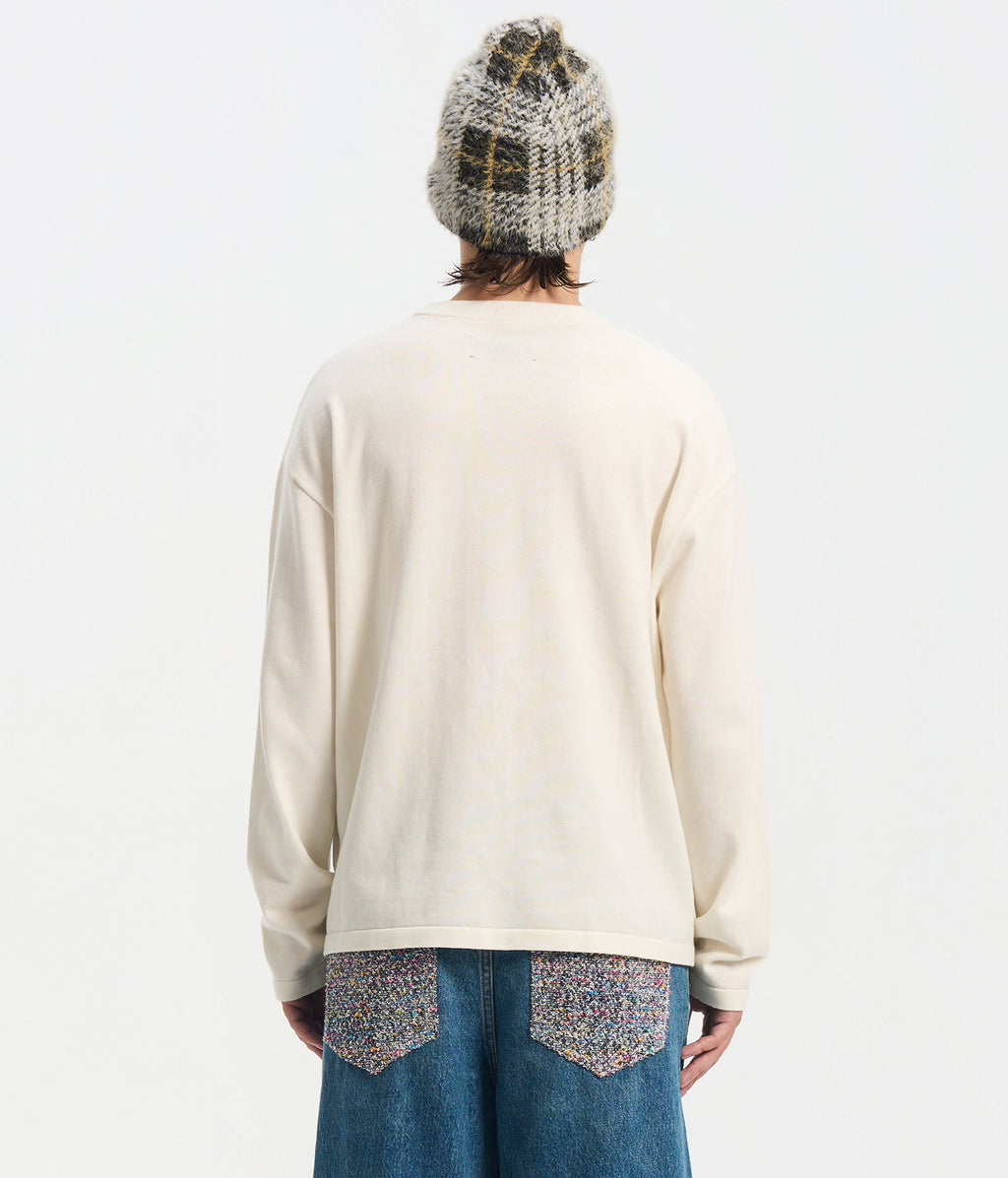 Sequin Logo Long-Sleeve Tee