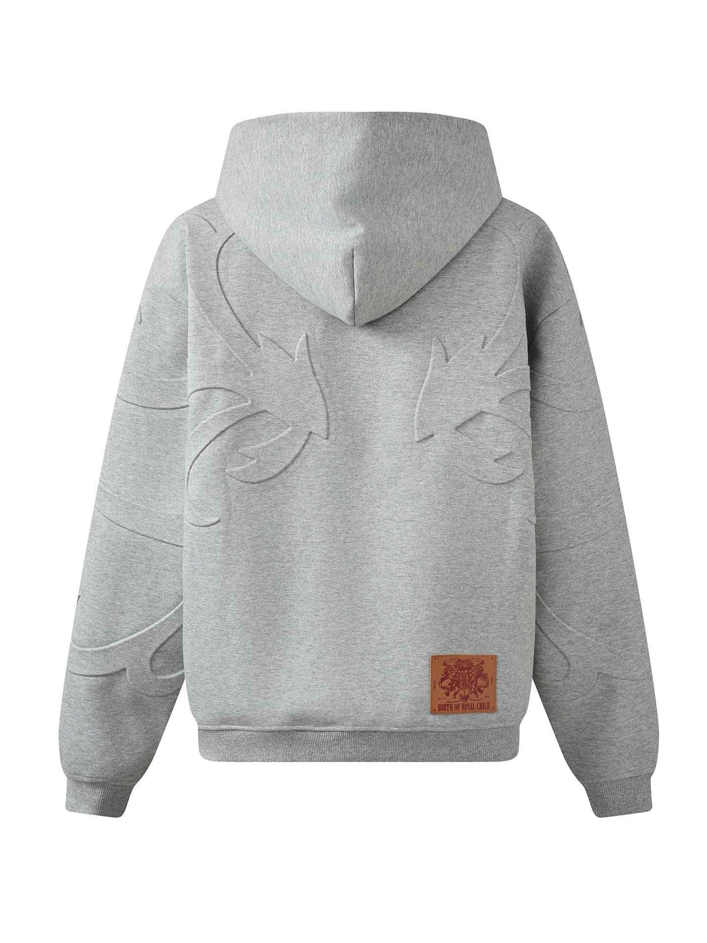 3D Flower Relief Hoodie GRY