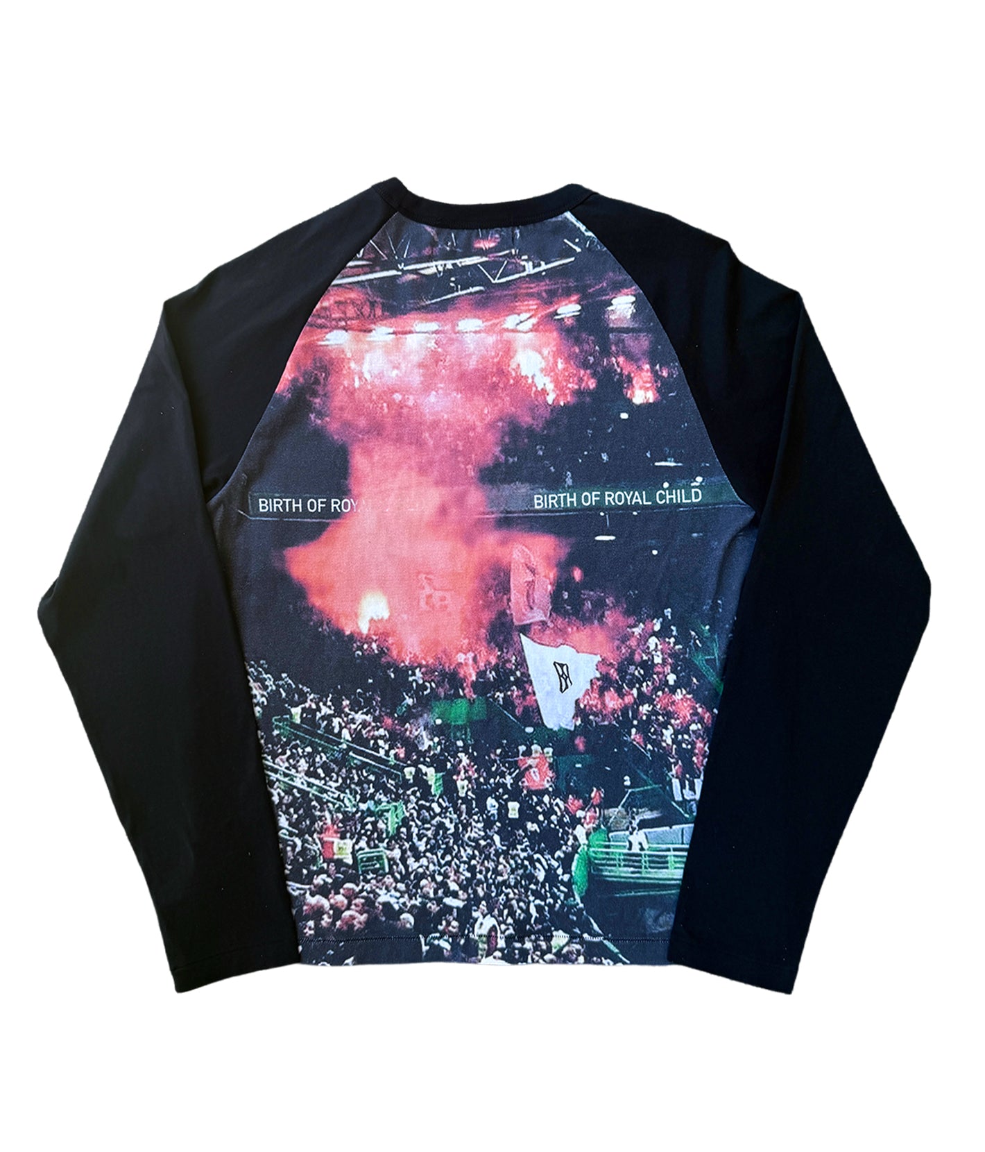 Stadium Flame Raglan Long Sleeve Tee Black