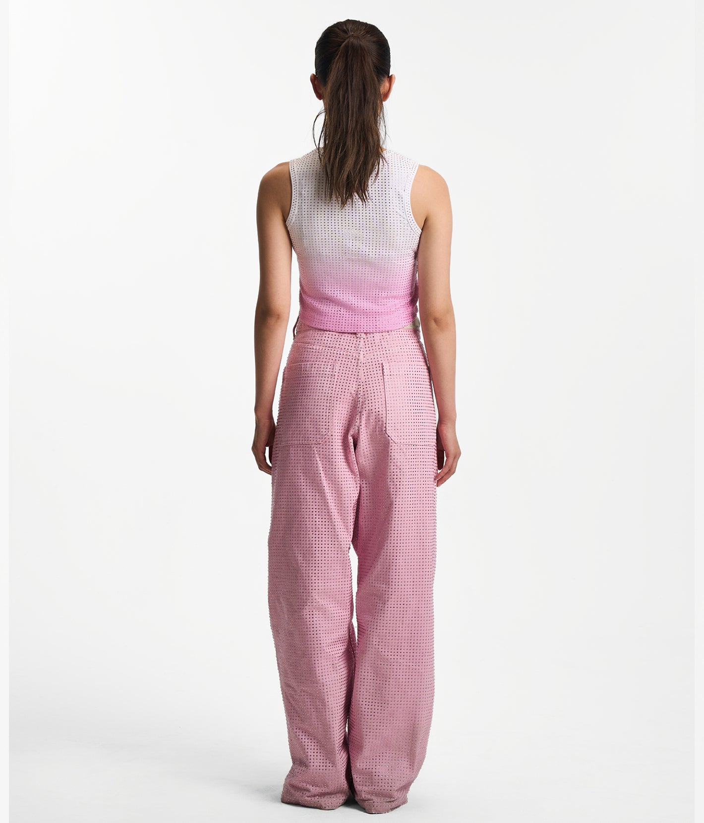 Cropped Stardust Pink Diamond Tank