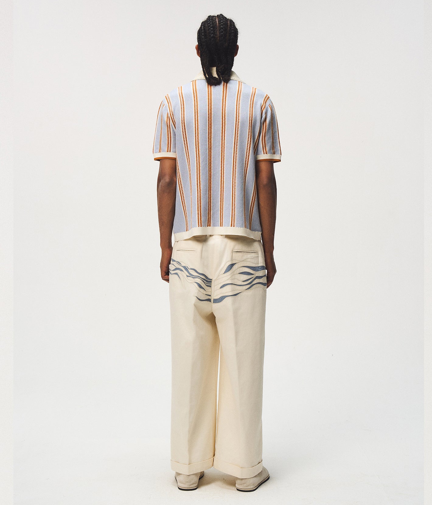 Pearl Stripe Knit Polo