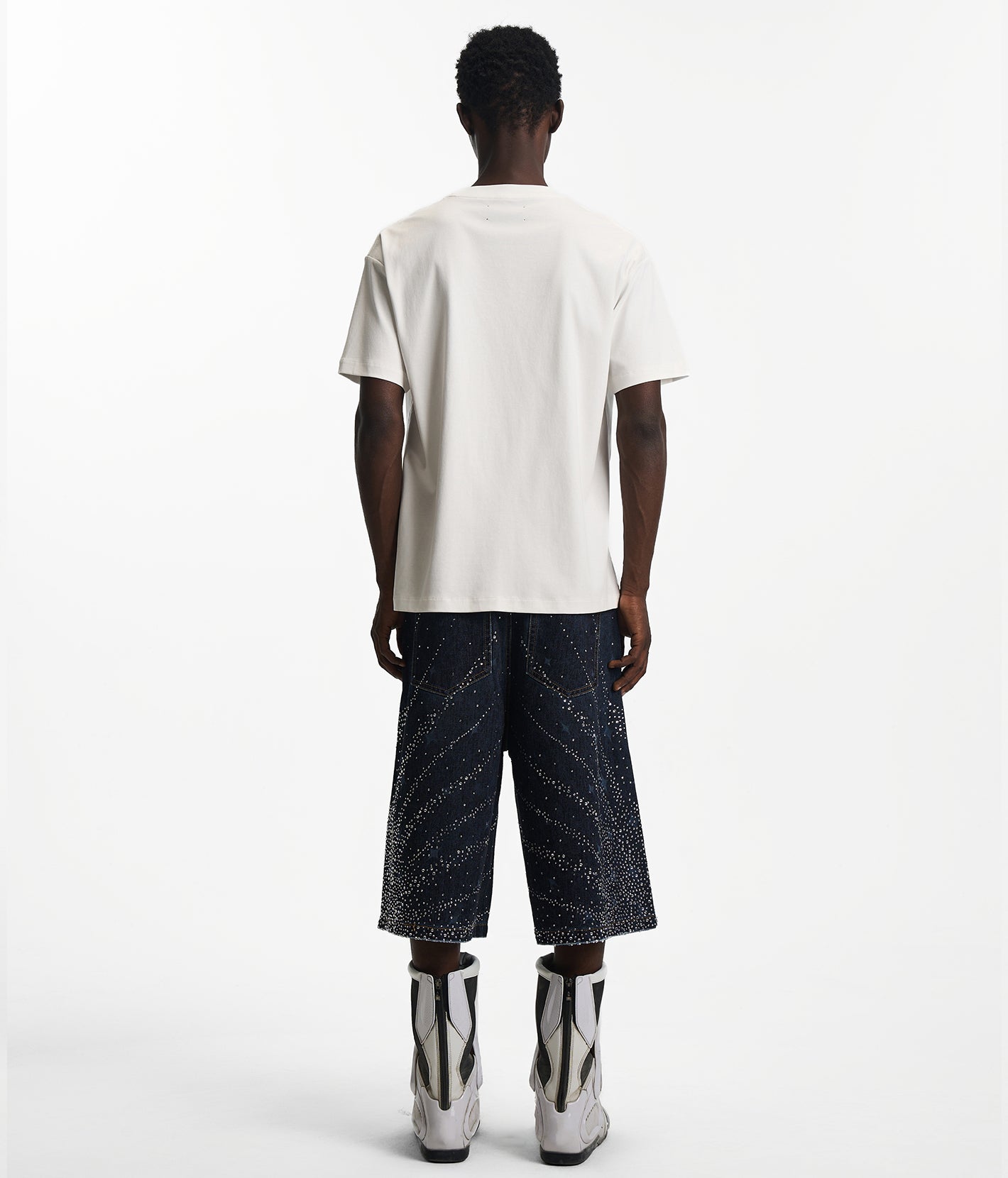 20K Diamond Starlight Denim Shorts IN Blue