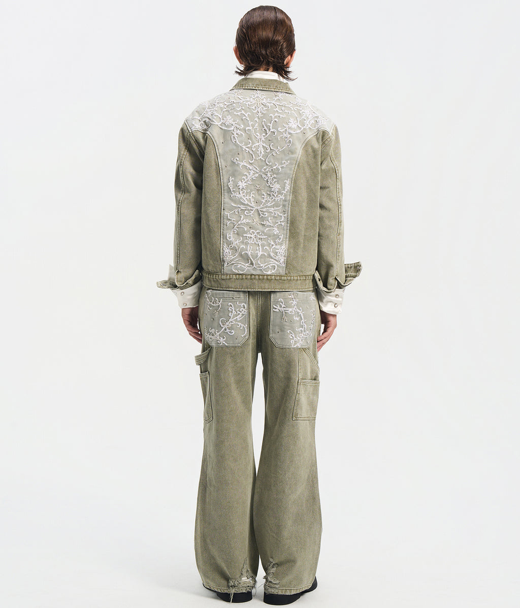 Beaded Embroidery Workwear Jacket