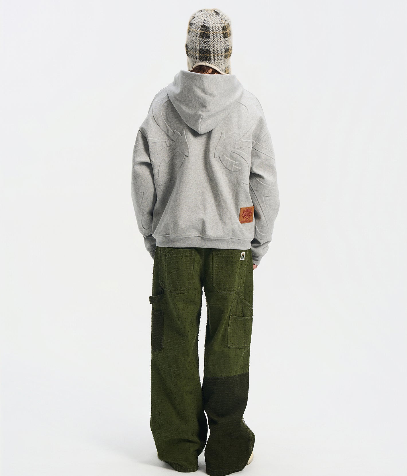 3D Flower Relief Hoodie GRY