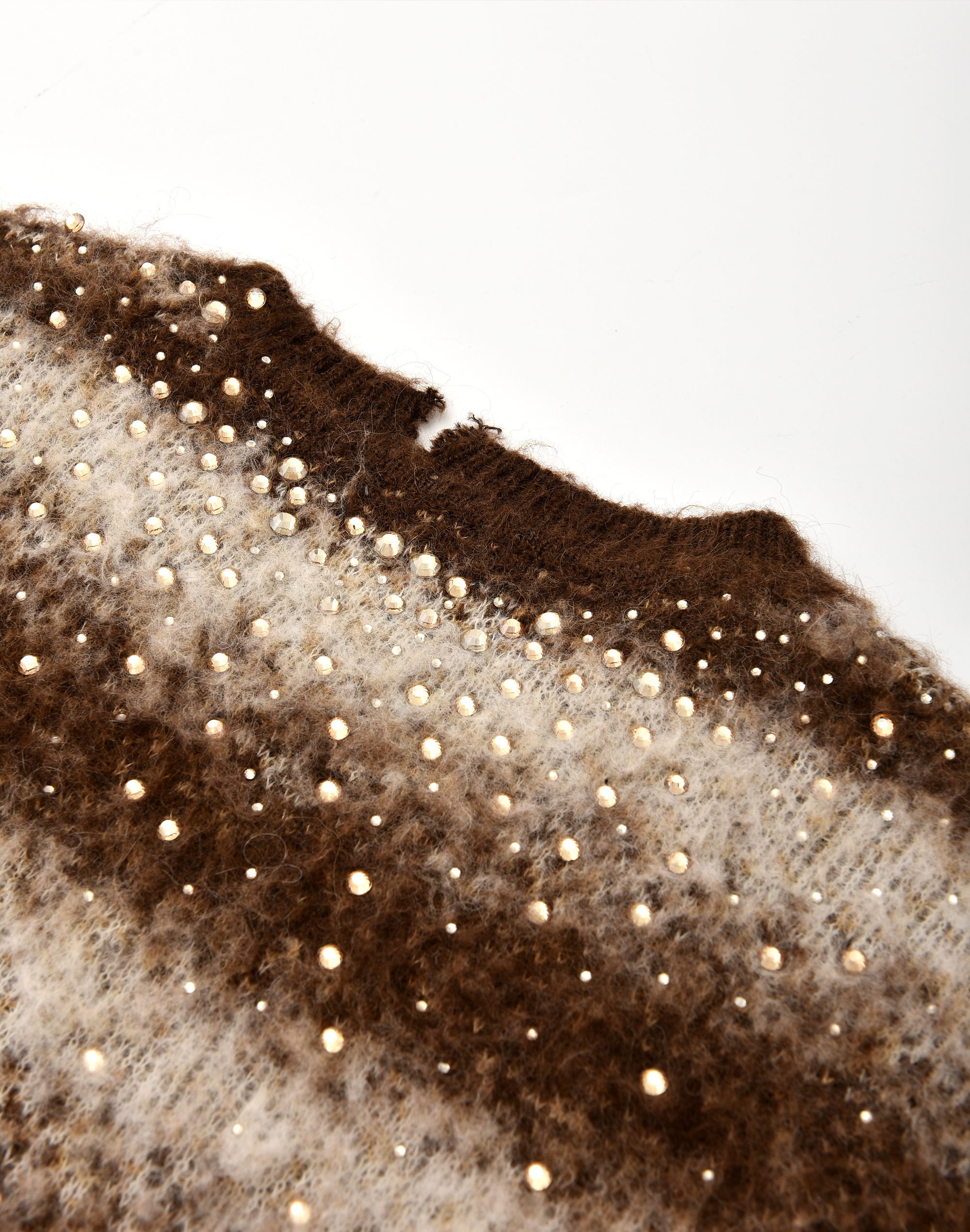 Rhinestone Encrusted Mohair Blend Sweater