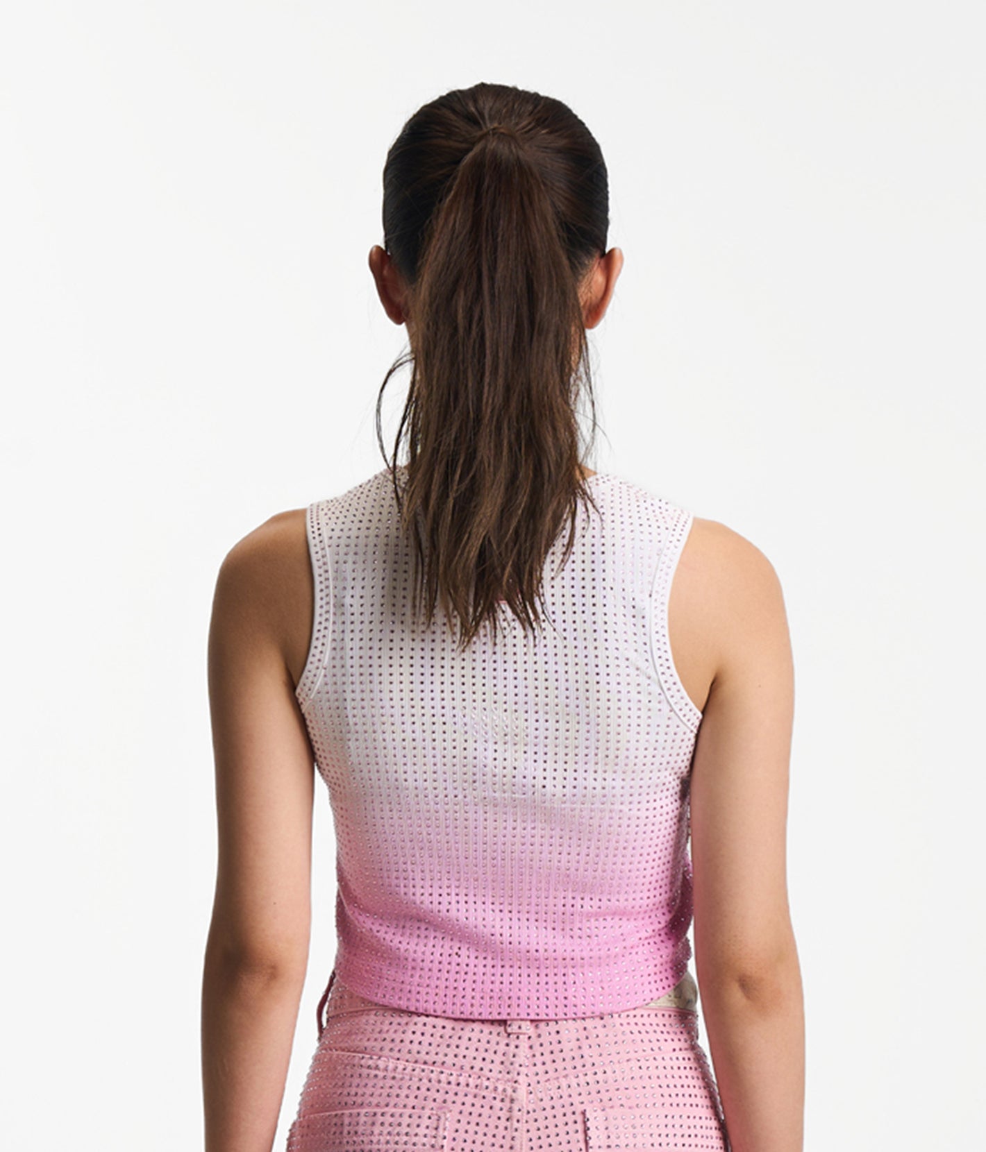 Cropped Stardust Pink Diamond Tank