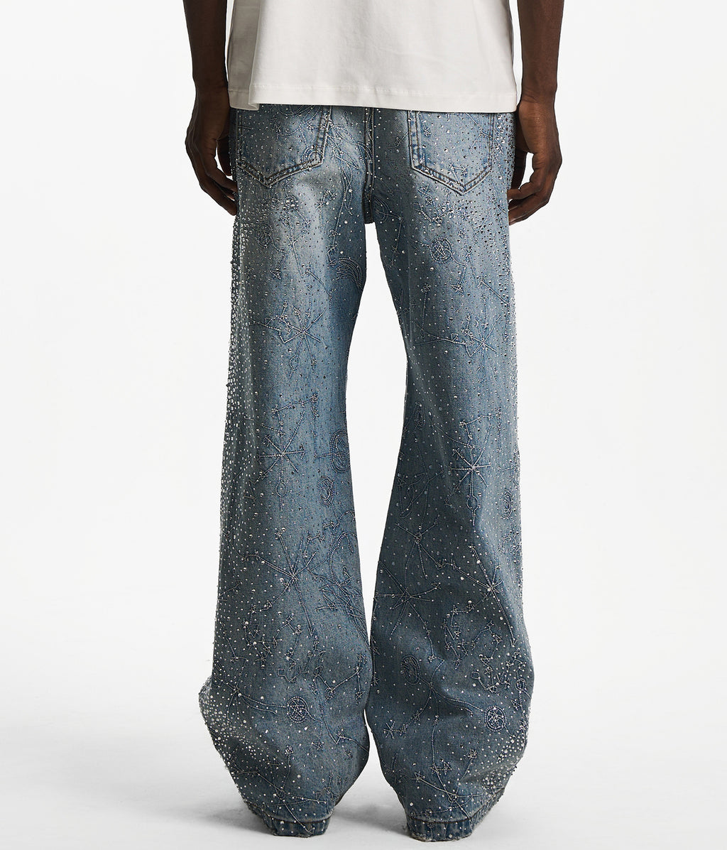 20K Zodiac Diamond Pants Blue