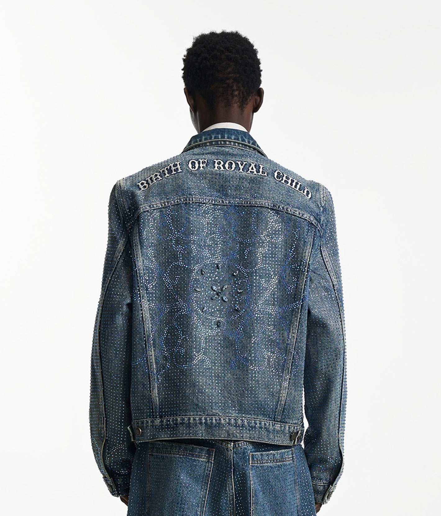 20k Diamond Vine Denim Jacket in BLU – Birth Of Royal Child 20k Diamond Vine Denim Jacket in BLU – Birth Of Royal Child