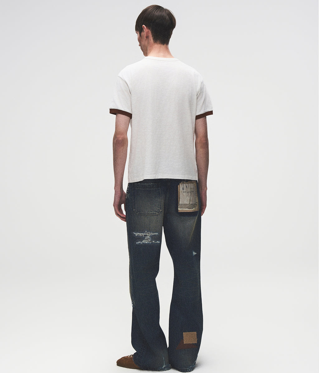 Faded Patchwork Jeans