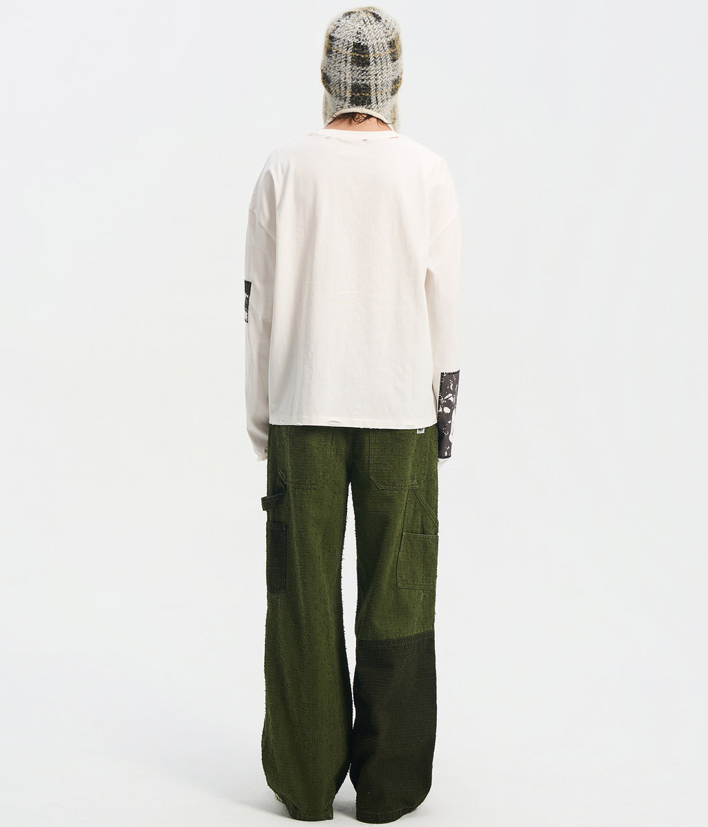 90s Hollywood Long Sleeve Tee WHT　