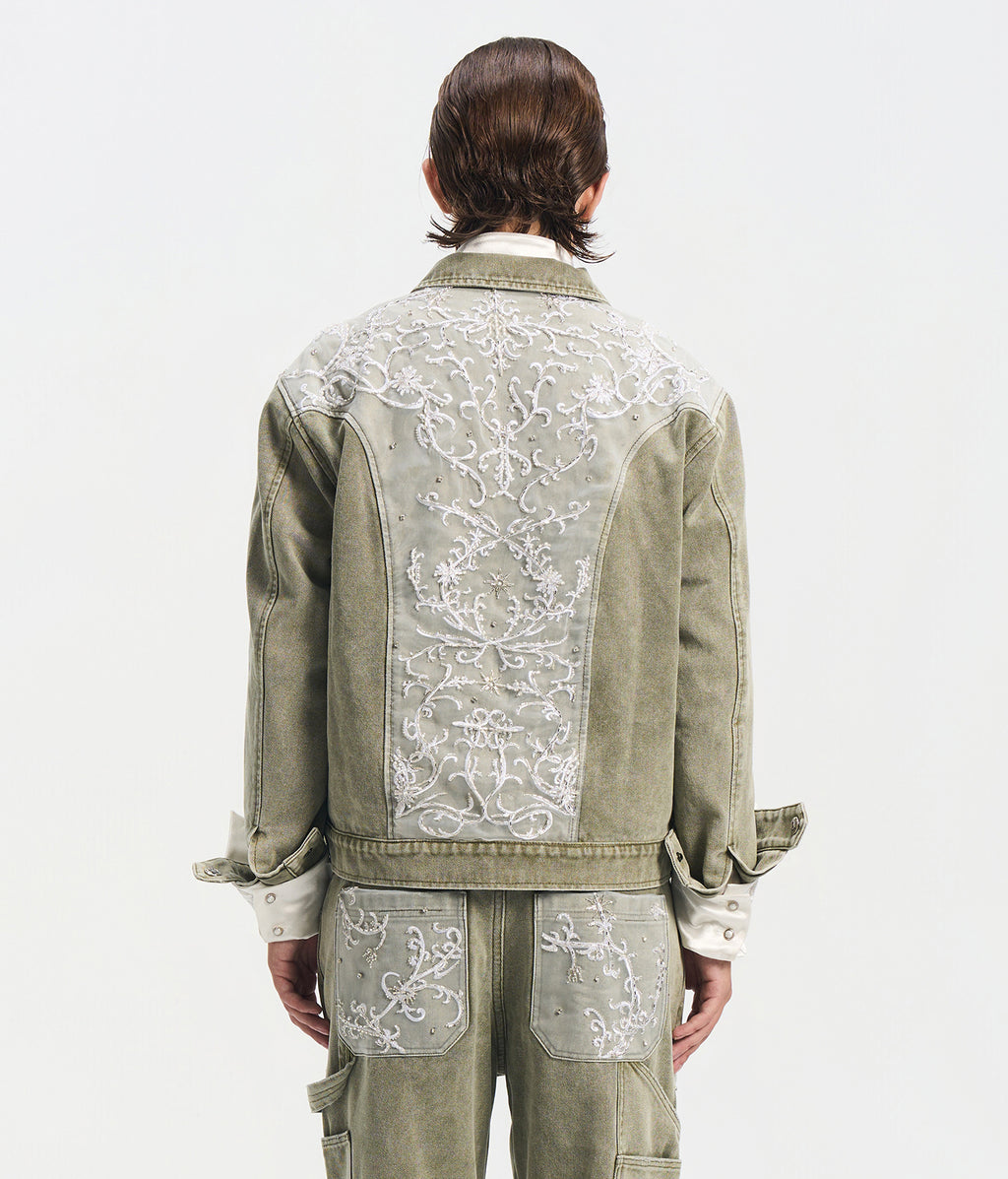 Beaded Embroidery Workwear Jacket
