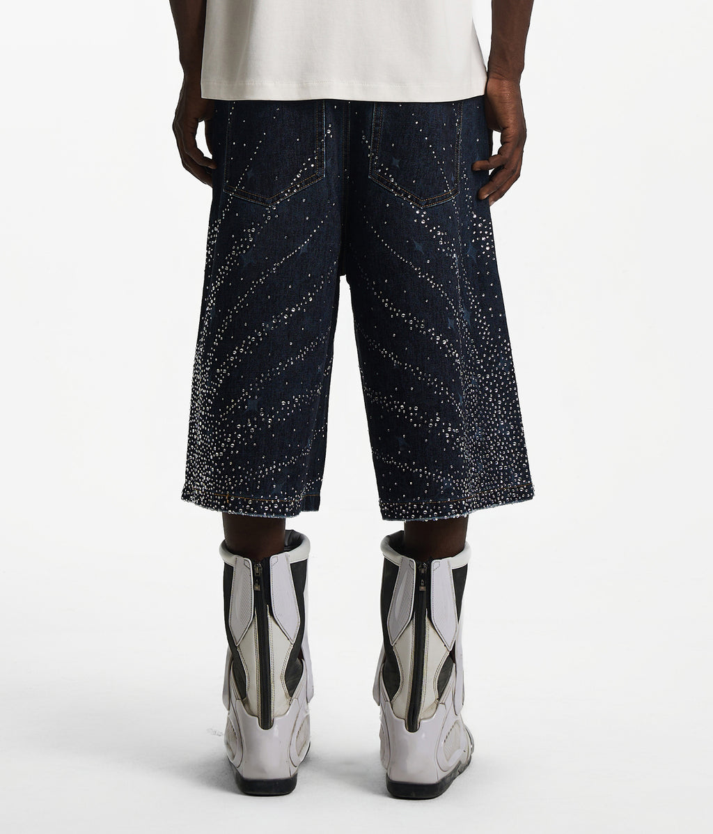 20K Starlight Diamond Shorts Blue