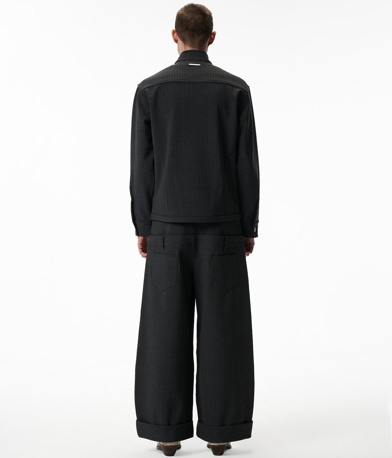 Fencer Pinstripe Asymmetric Shirt